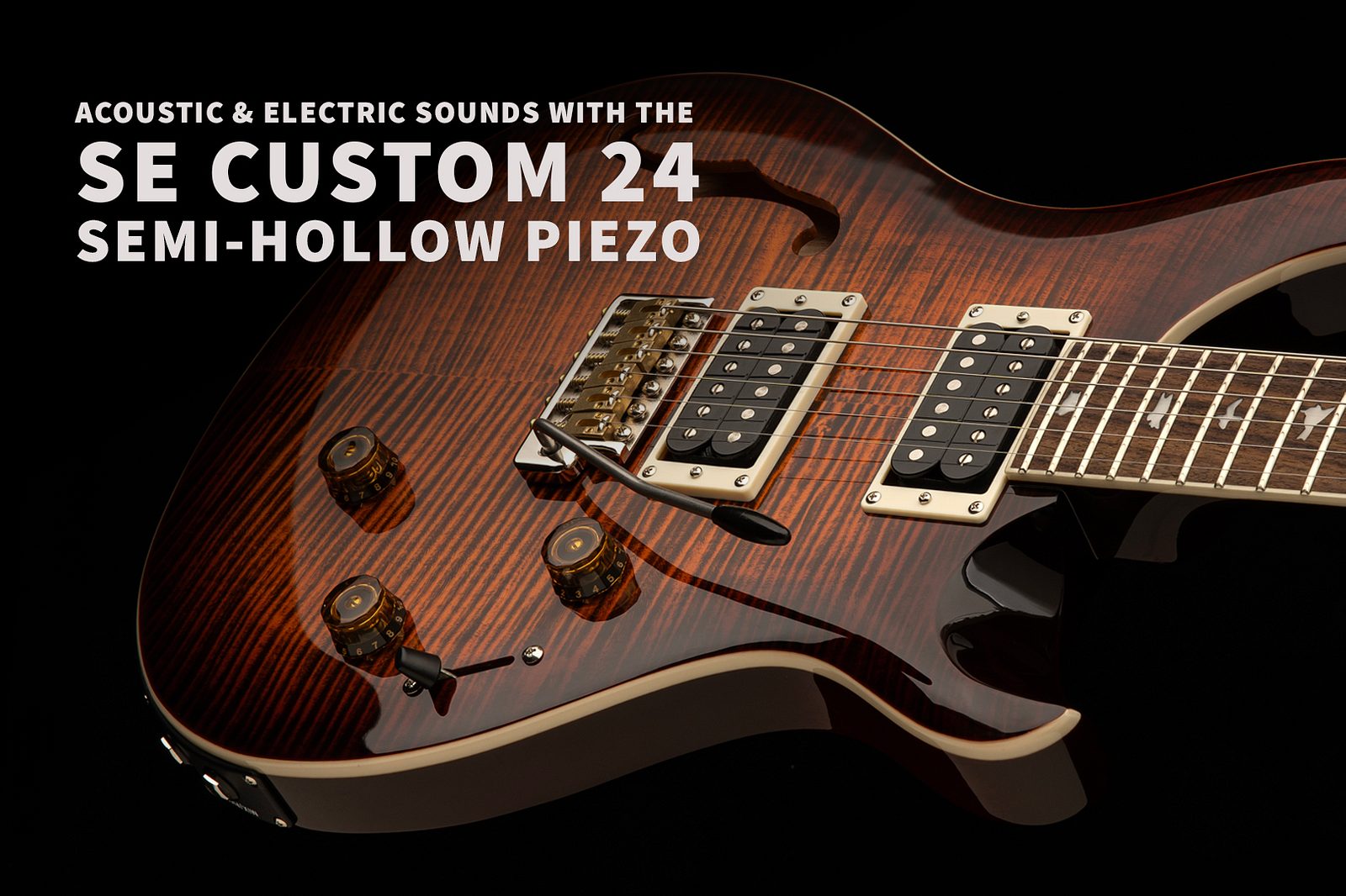 Blending Electric and Acoustic: The Versatile SE Custom 24 Semi-Hollow Piezo