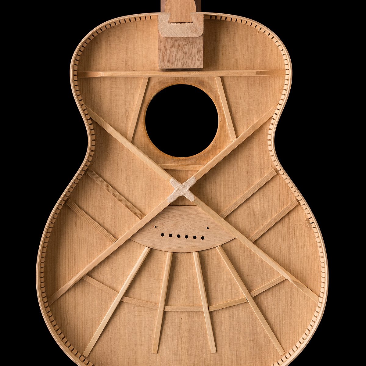PRS Hybrid “X”/Classical Bracing Pattern