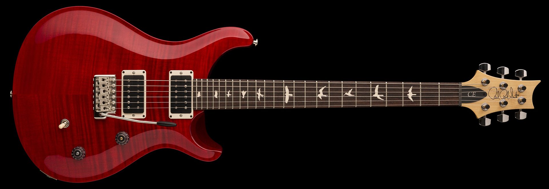 PRS Guitars USA CE24 KN - Black Top with Natural Back 112784