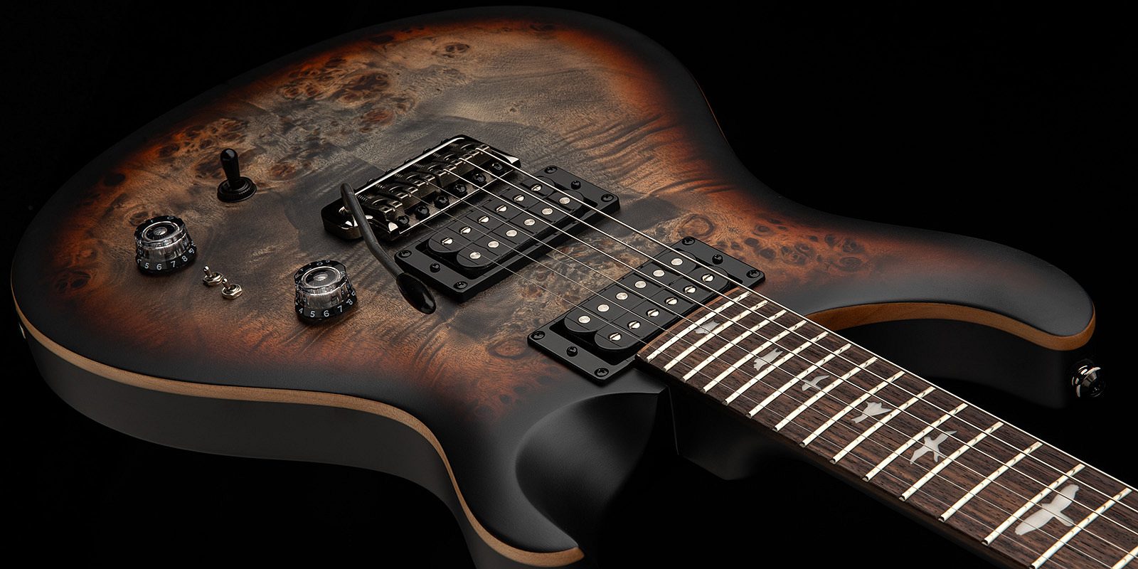 Se custom 24 08 poplar burl limited edition 2025 charcoal cherry midnight burst hero a