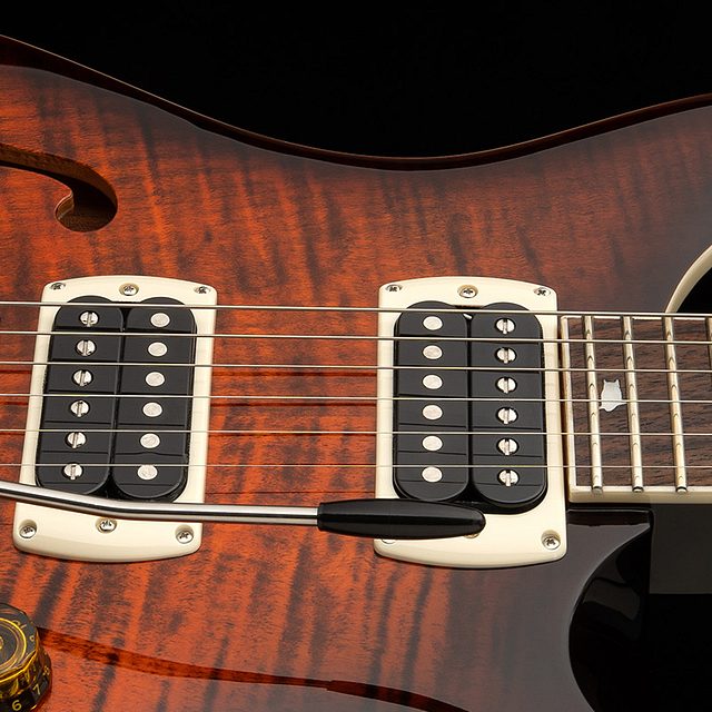 Se custom 24 semi hollow piezo 2026 orange tiger smokeburst hero c